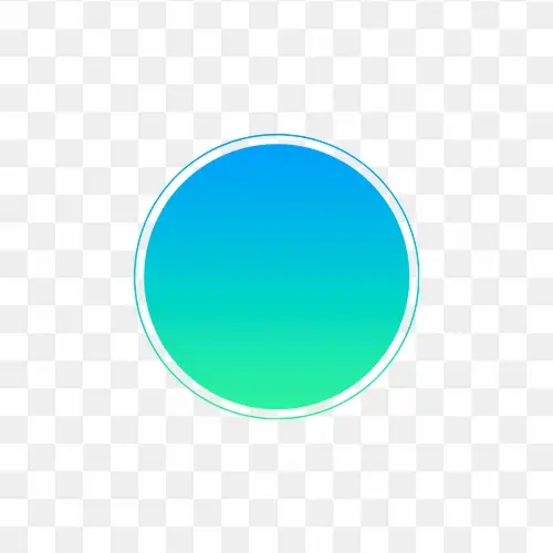 Green and blue gradient circle free transparent png